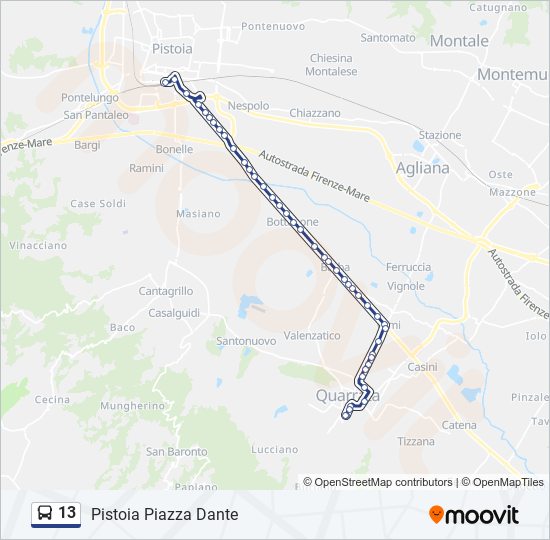 13 bus Line Map