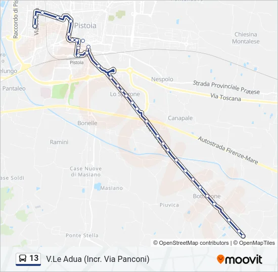 13 Bus Line Map