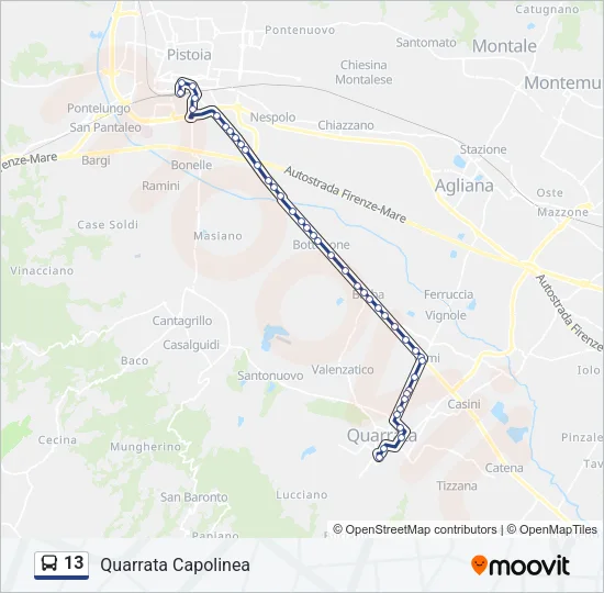 13 Bus Line Map