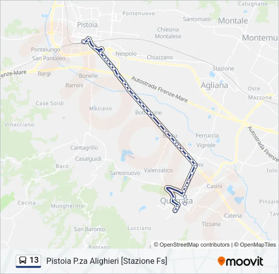 13 Bus Line Map