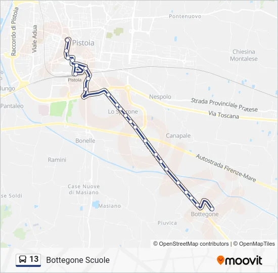 13 Bus Line Map