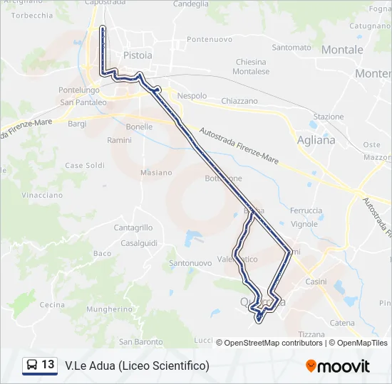 13 Bus Line Map