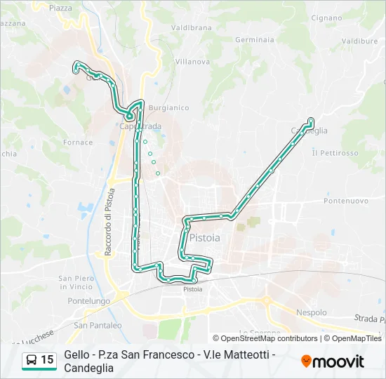 15 Bus Line Map