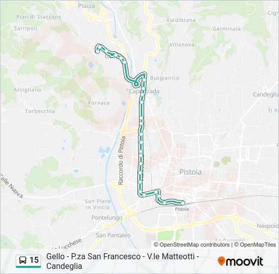 15 Bus Line Map