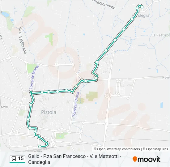 15 Bus Line Map