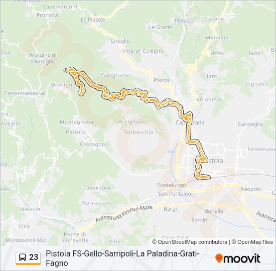 23 Bus Line Map