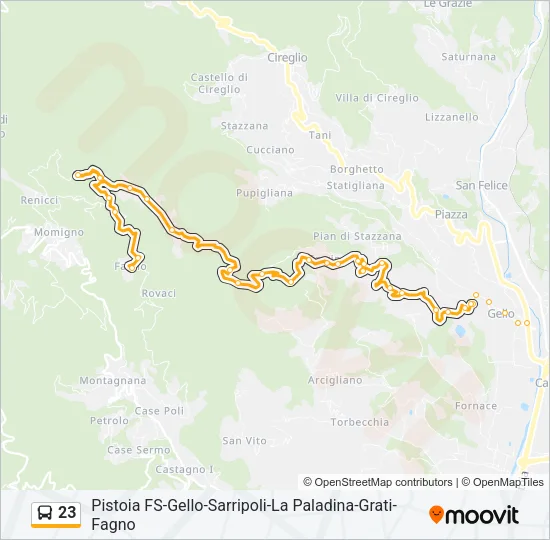 23 Bus Line Map