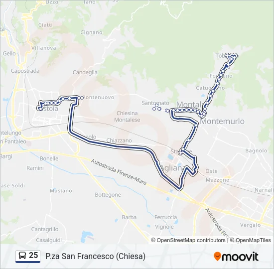 25 Bus Line Map