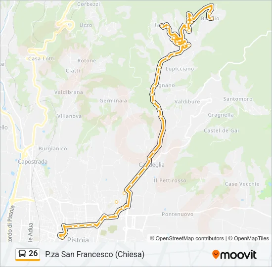 26 Bus Line Map