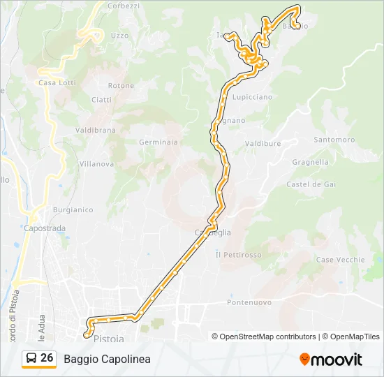 26 Bus Line Map