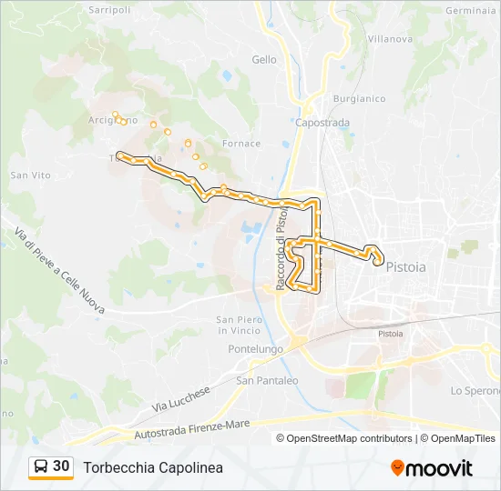 30 Bus Line Map