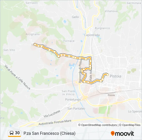 30 Bus Line Map
