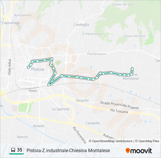 35 bus Line Map