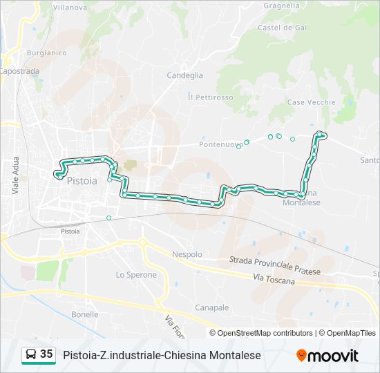 Percorso linea bus 35