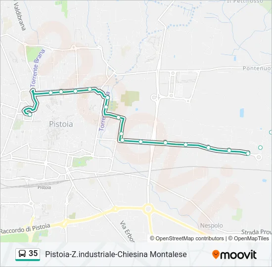 35 Bus Line Map
