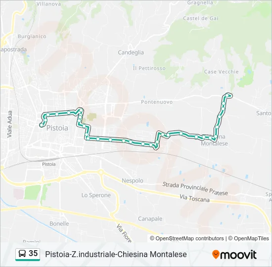 35 Bus Line Map