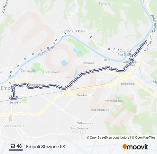 48 Bus Line Map