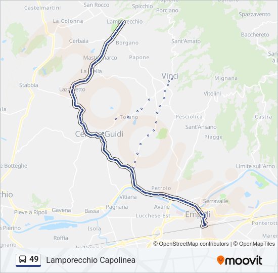 49 Bus Line Map