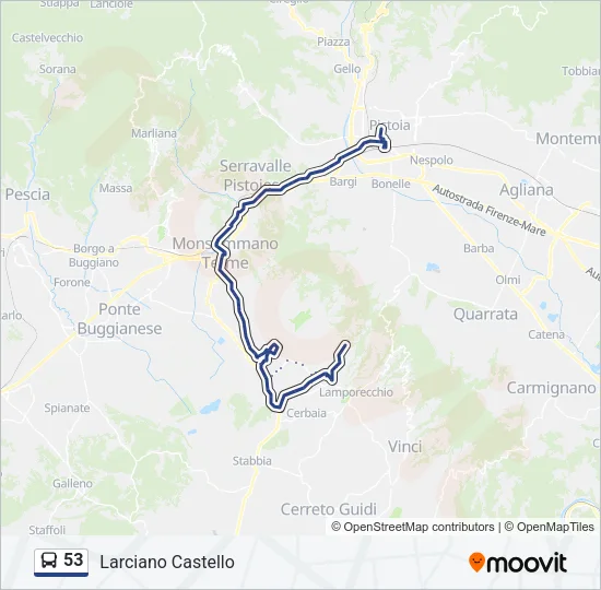 53 Bus Line Map
