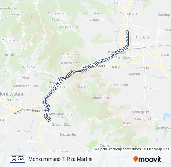 53 Bus Line Map
