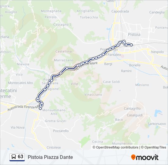 63 bus Line Map