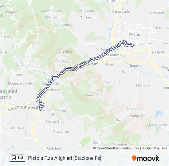 63 Bus Line Map