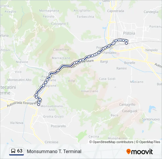63 Bus Line Map