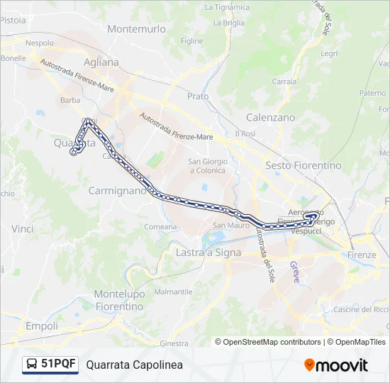 51PQF Bus Line Map