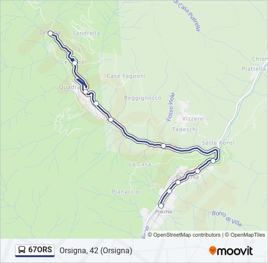 67ORS bus Line Map