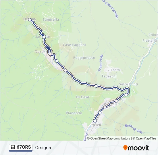 67ORS Bus Line Map