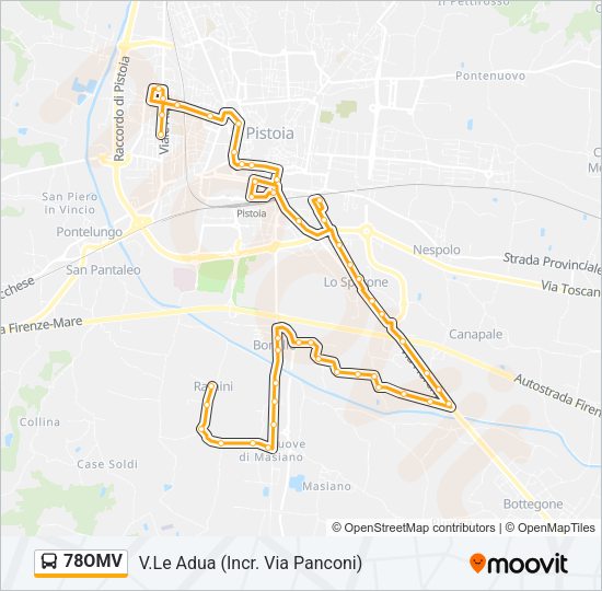 Percorso linea bus 78OMV