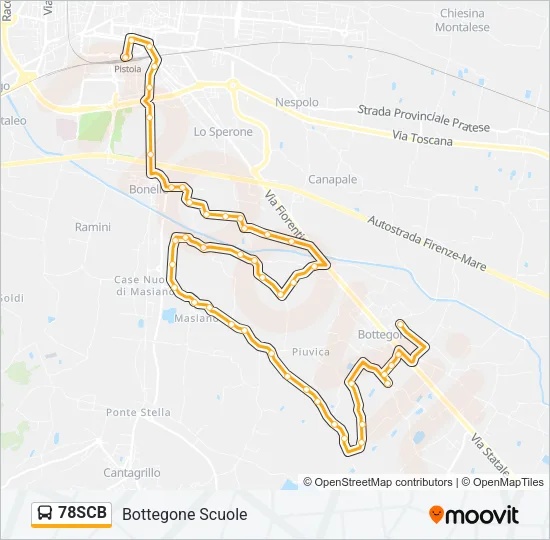 78SCB Bus Line Map