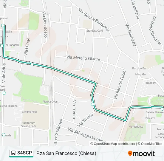 84SCP Bus Line Map