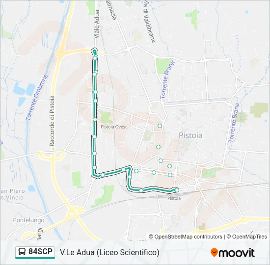 Percorso linea bus 84SCP