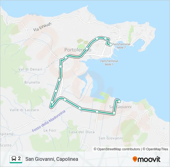 2 Bus Line Map