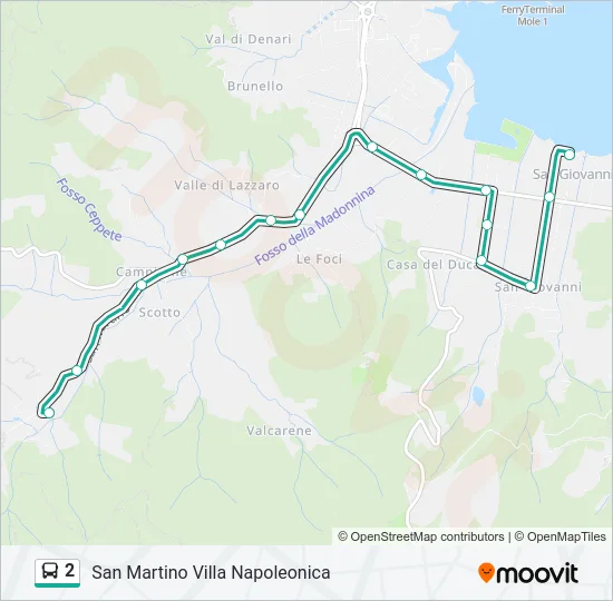 2 Bus Line Map