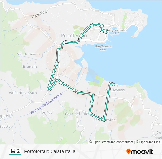 2 Bus Line Map