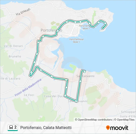 2 Bus Line Map