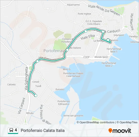 4 Bus Line Map