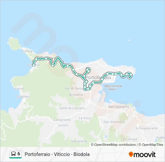 6 Bus Line Map