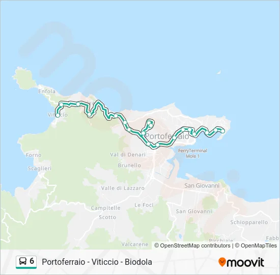 6 Bus Line Map