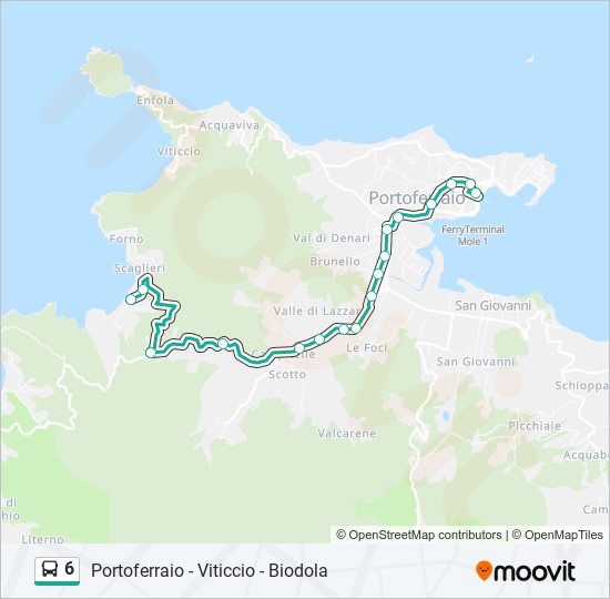 6 Bus Line Map