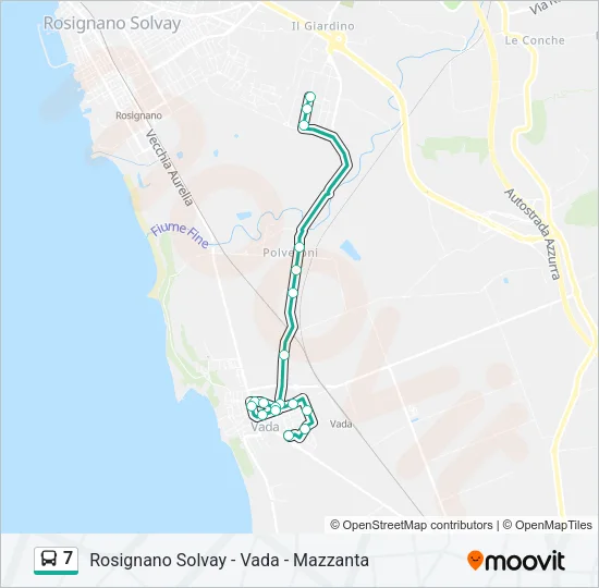 7 Bus Line Map
