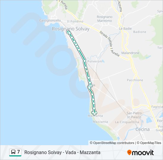 Percorso linea bus 7
