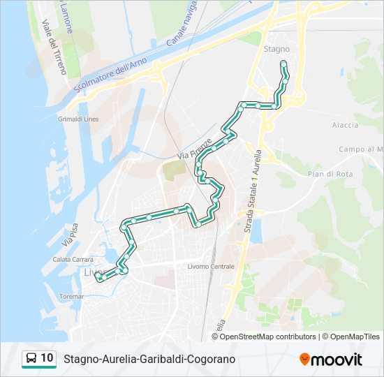 10 Bus Line Map