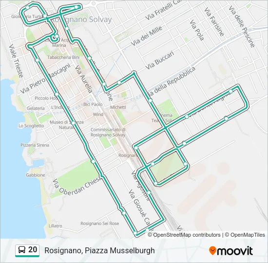 20 Bus Line Map