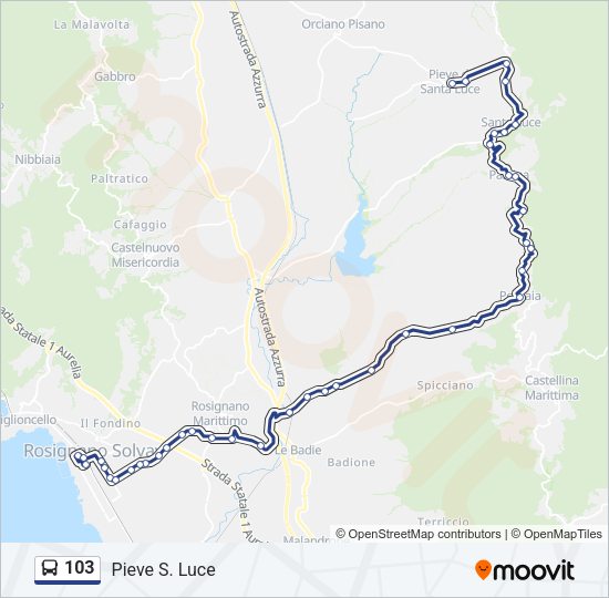 103 Bus Line Map