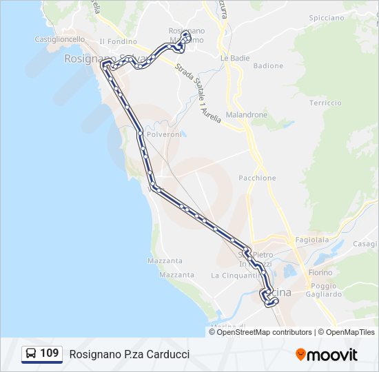 109 Bus Line Map