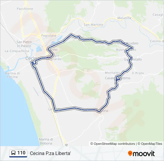 110 Bus Line Map