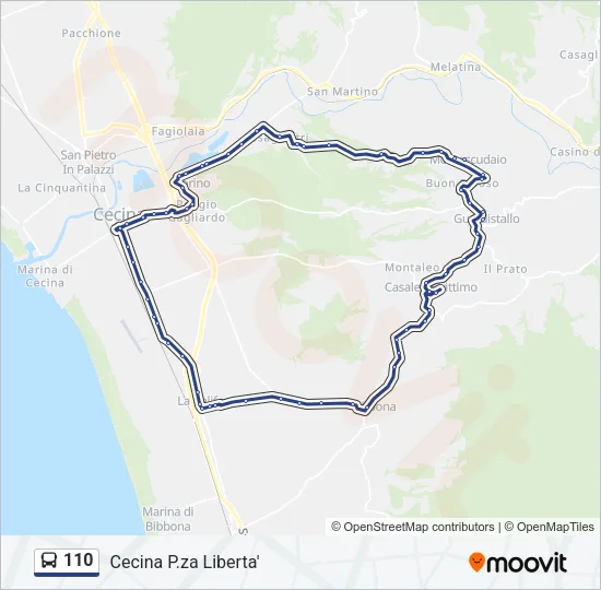 110 Bus Line Map